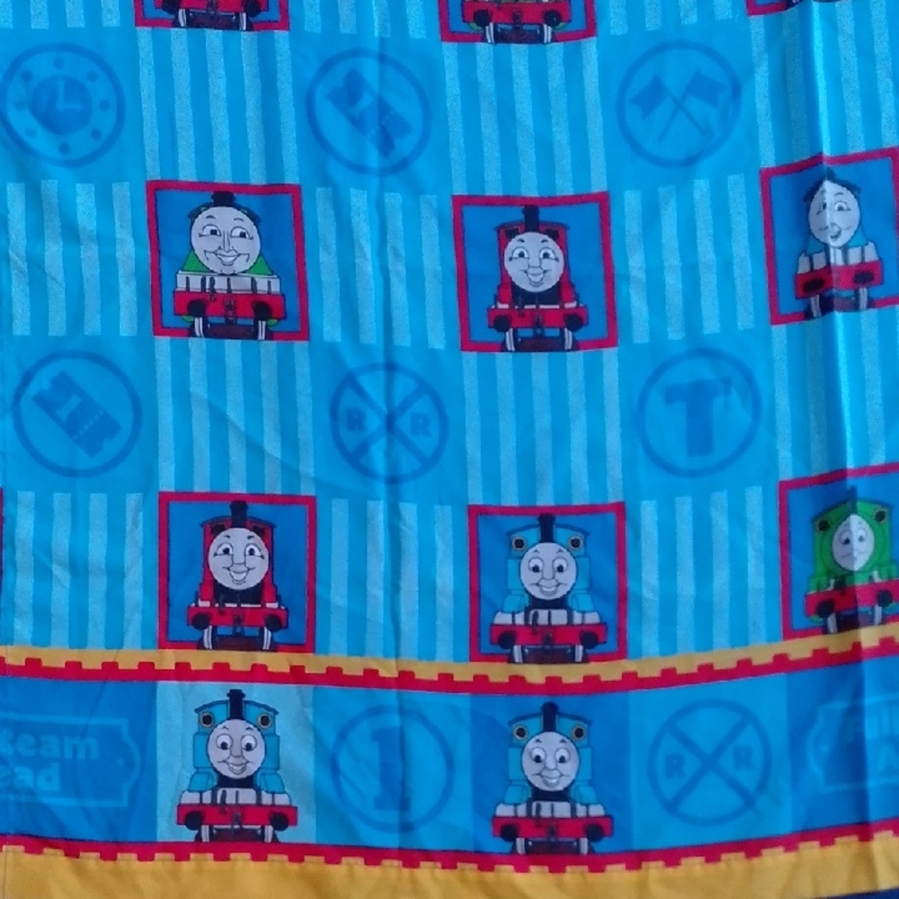 Vintage 1990s Thomas the Train & Friends Twin Bed Sheet 63” x 96” - Picture 8 of 10